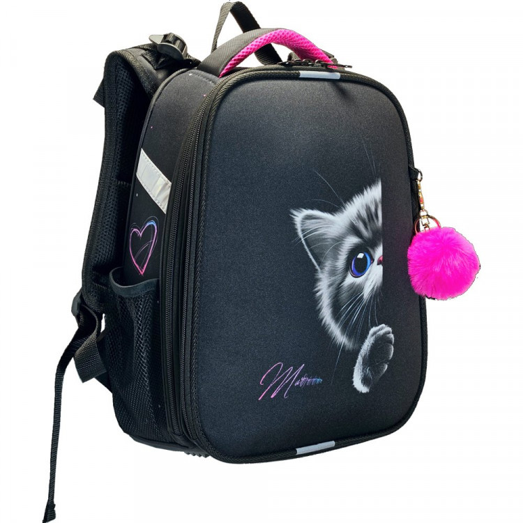 Ранец для девочек школьный (Stavia) Лапка и мордочка мультиколор 30х38х16 см арт.82265Б