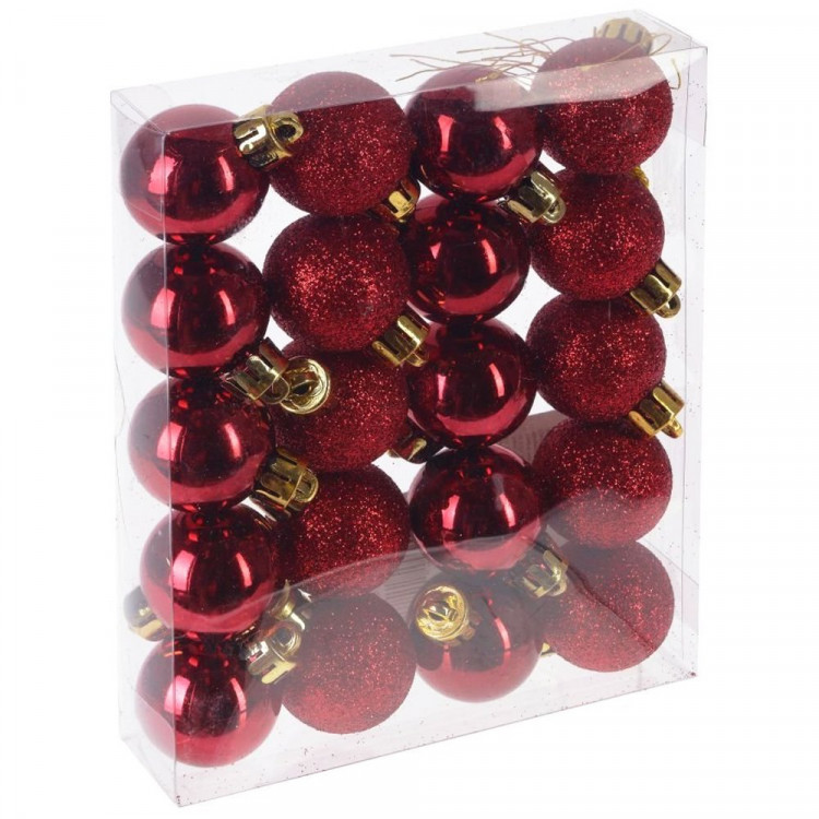 Набор шаров 03см 20шт/наб. "Романс" цв.красный арт.722871