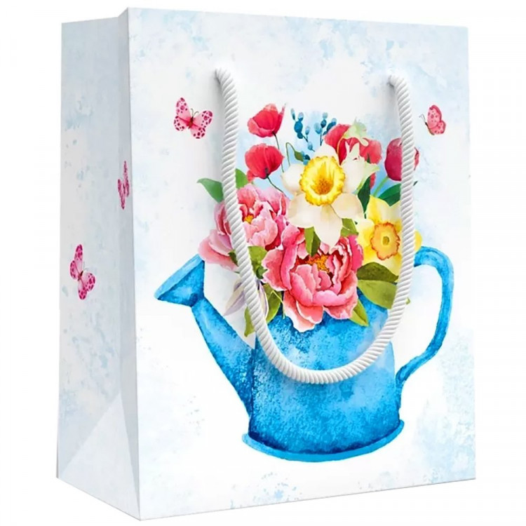 Пакет подароч. бумаж.13,5*11см "Букет в лейке" арт.15.20.02271