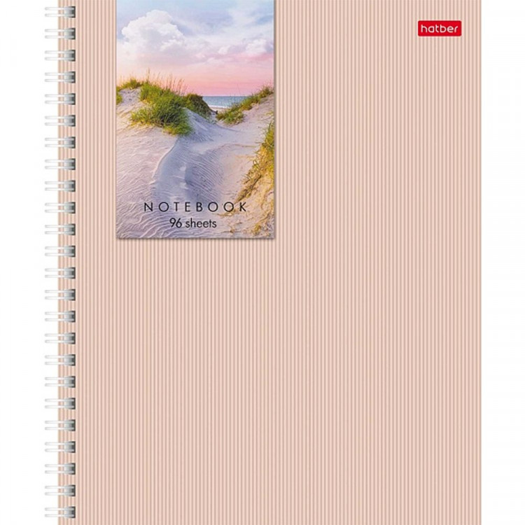 Тетрадь А5 клетка 96 листов на гребне (Hatber) Прикосновение к природе многоцветный срез ассорти арт.96Т5лВ1гр