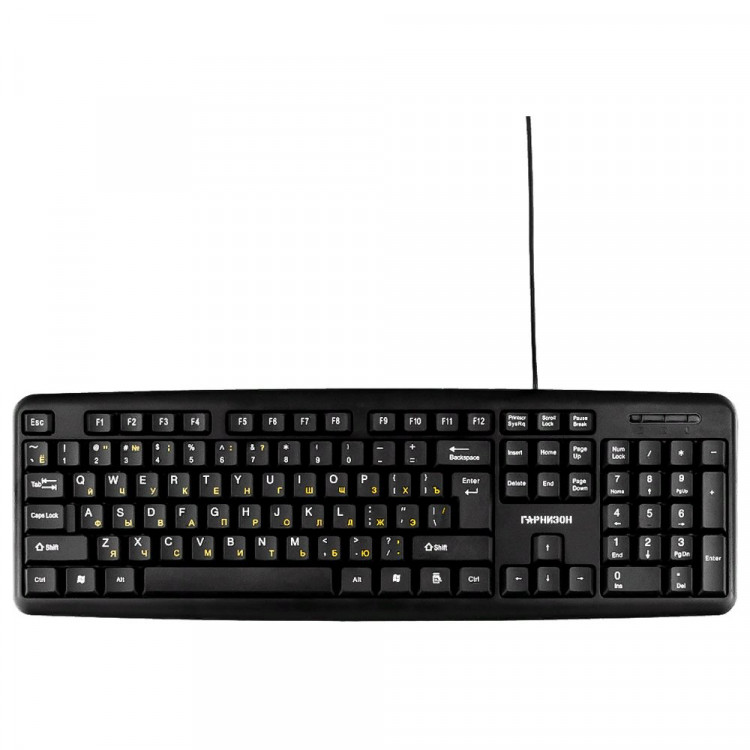 Клавиатура провод. Гарнизон GK-100XL. USB, черный