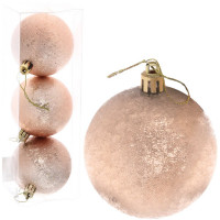 Набор шаров 07см 03шт/наб. "Мягкий блеск" цв.шампань арт.201-0563 Набор шаров 07см 03шт/наб. "Мягкий блеск" цв.шампань арт.201-0563