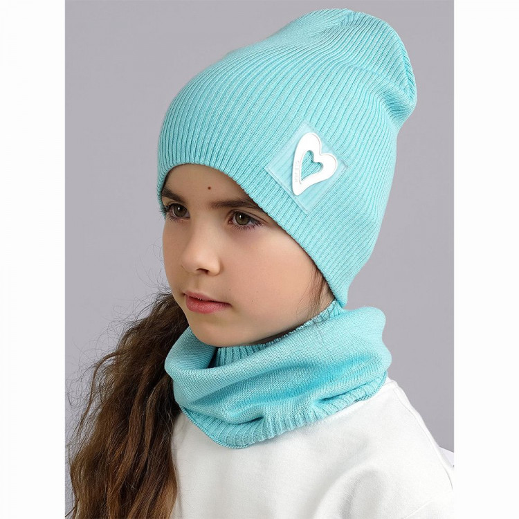 Шапка демисезонная для девочки (CLEVER) арт.544066ха размер 52-54 цвет голубой