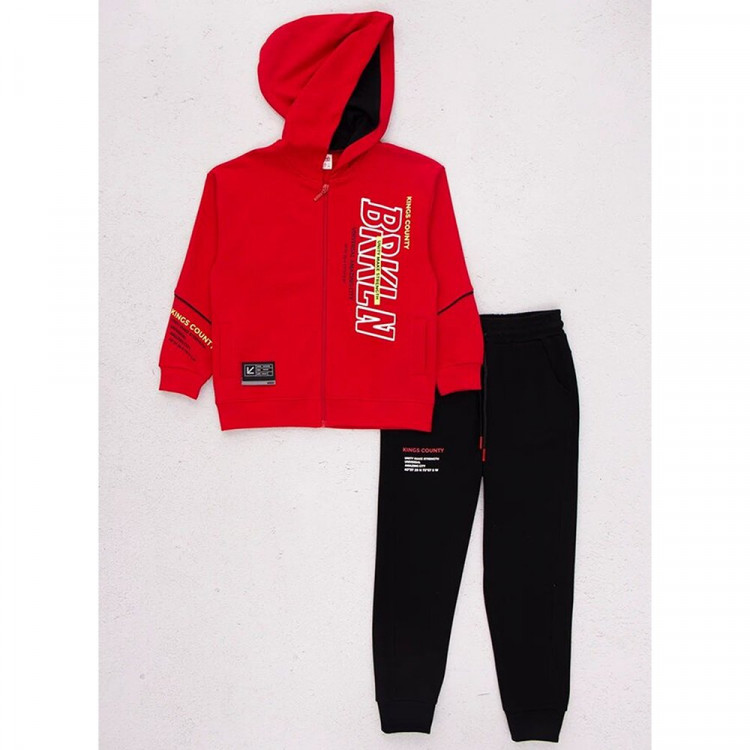 Комплект для мальчика арт.DMB 4968 размер 28/104-32/128 (толстовка+брюки) цвет красный