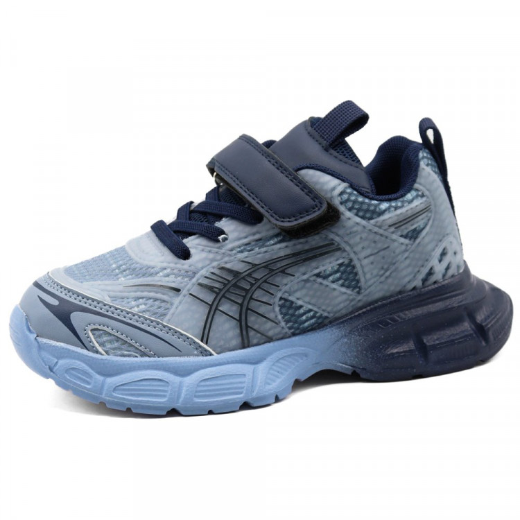 Кроссовки для мальчика (Мышонок) синий верх-искуственная кожа/текстиль подкладка-искусственная кожа размерный ряд 27-32 арт.jwg-E7-3B