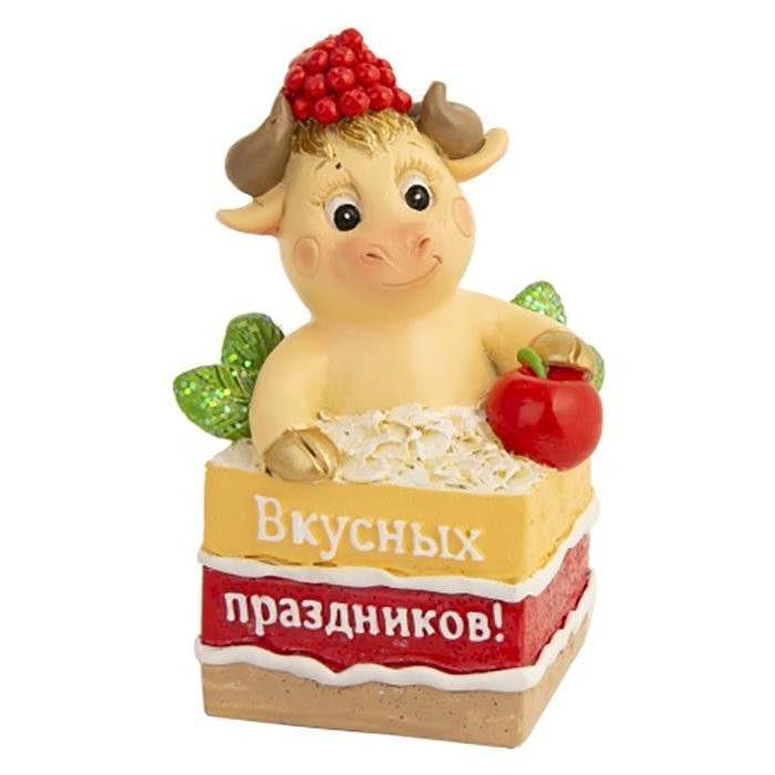 Статуэтка СГ "Бычок в торте" 8см арт.81595 Статуэтка СГ "Бычок в торте" 8см арт.81595