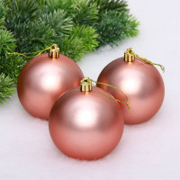 Набор шаров 08см 03шт/наб. "Матовый" цв.розов. золото арт.201-1428 Набор шаров 08см 03шт/наб. "Матовый" цв.розов. золото арт.201-1428