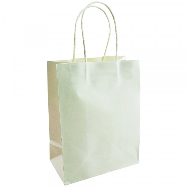 Пакет бумажный с ручкой "Белый" 18*23+10сантиметров арт.ПБР59380