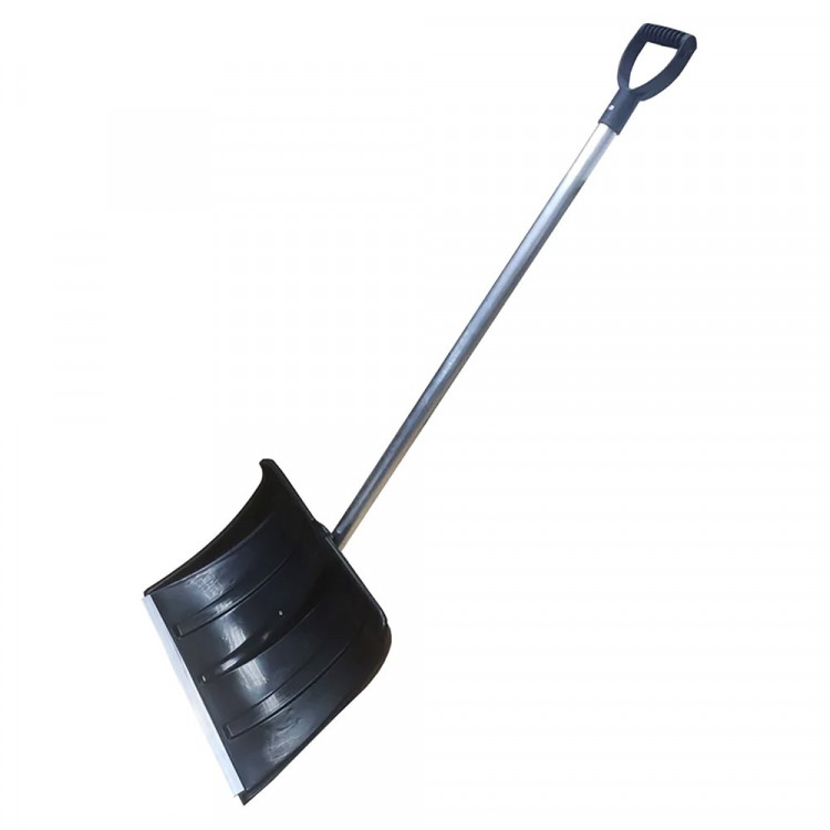 Лопата снеговая пластик 500*375 мм с черенком алюминий с оцинк. наконечником Лопата снеговая пластик 500*375 мм с черенком алюминий с оцинк. наконечником