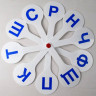 Веер-касса ГЛАСНЫЕ,СОГЛАСНЫЕ БУКВЫ И ЦИФРЫ (СТАММ) арт ВК12
