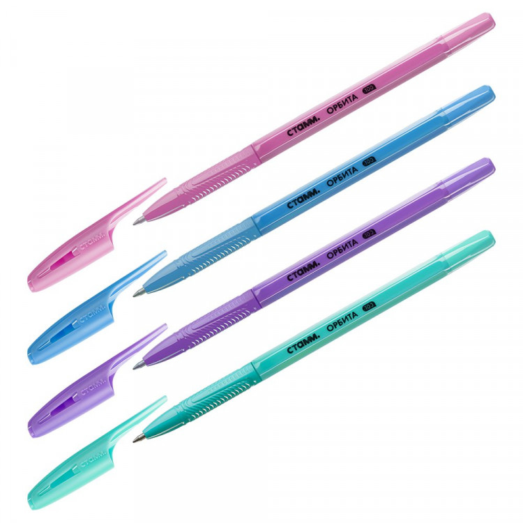 Ручка шариковая пастельный корпус (Стамм) "Орбита 100" синий, 0,7мм арт.РШ-30153 (Ст.96)