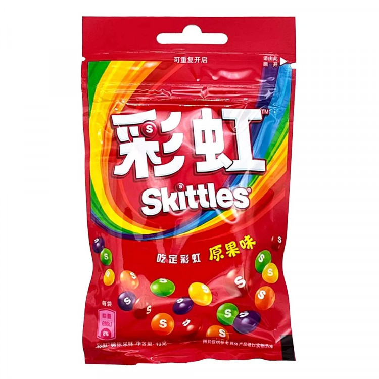 Жевательная конфета Skittles 40гр оригинал, красный (Ст.100/20)