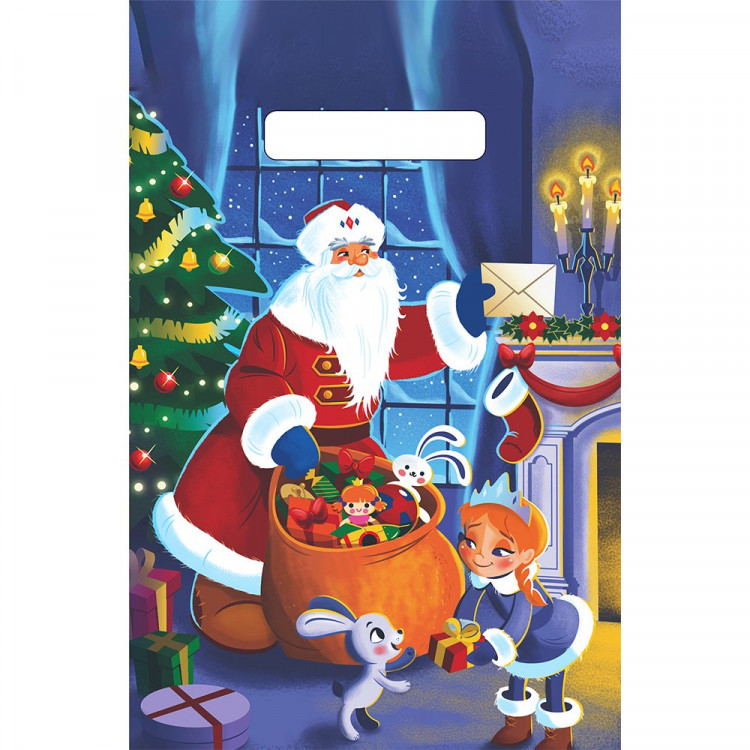 Пакет ПВД с прорезная ручка 20*30см 30мкм НГ Всем подарки