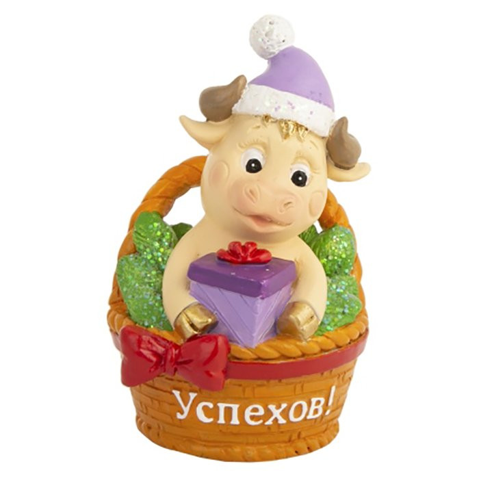 Статуэтка СГ "Бычок в корзинке" 8,5см арт.81601 Статуэтка СГ "Бычок в корзинке" 8,5см арт.81601