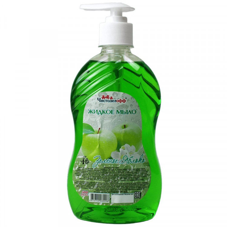 т/м жидкое дозатор 500мл Mr.Чистоделоff Зеленое яблоко (Ст.20) СВЗХ