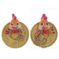 яяяМагнит СИМВОЛ ГОДА "Петушок" 6,5см асс. арт.234405