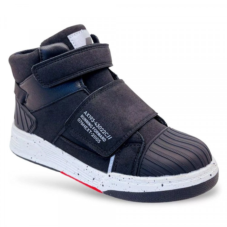 Ботинки для мальчика (Indigo Kids) черный верх-искусственная кожа подкладка - текстиль артикул 54-0012C