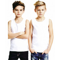 Майка для мальчика арт.001GK GARANT размер 30/110-116 100% х/б цвет белый