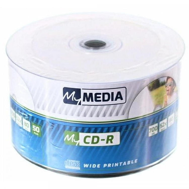 Диск CD-R MyMedia 700Mb 52x (50шт/уп) Printable УПАКОВКА