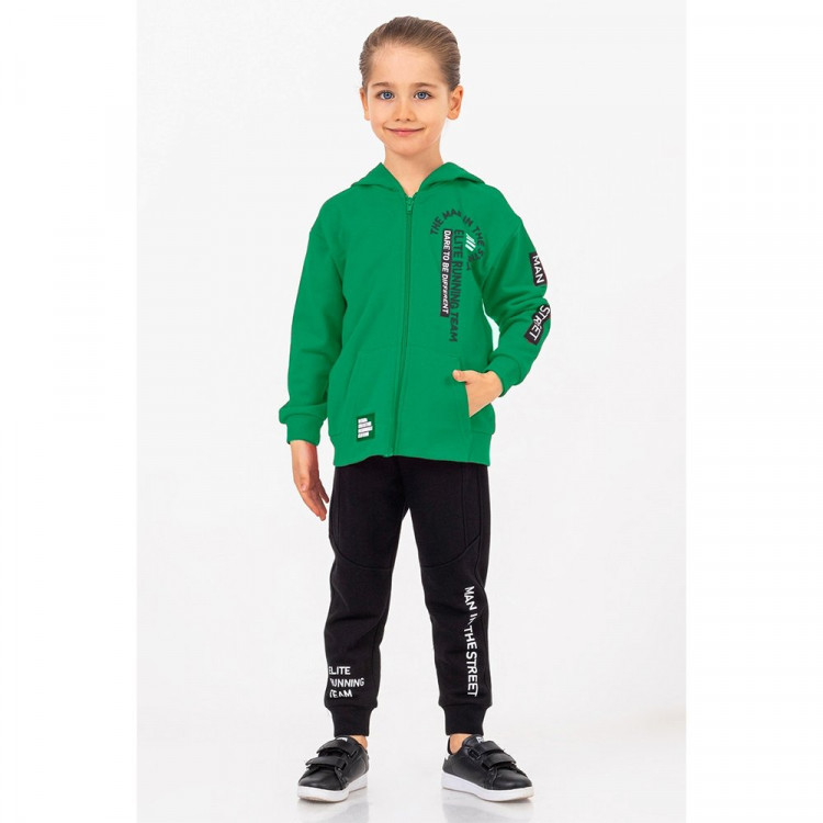 Комплект для мальчика арт.DMB 4977 размер 28/104-32/128 (толстовка+брюки) цвет зеленый