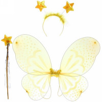 Набор карнавальный "Фея горошки" желтый (крылья,ободок,палочка) арт.770-0241