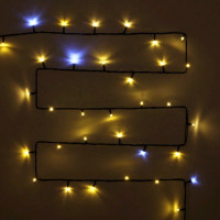 Гирлянда электрическая уличная точечная 11м 120LED "Мерцание" цвет теплый белый/белый (темный провод) артемный 183-102