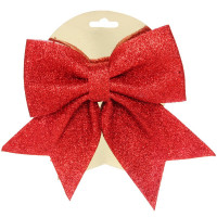 Украшение декоративное "Бант" 15*20см "Яркий праздник" цв.красный арт.185-0837