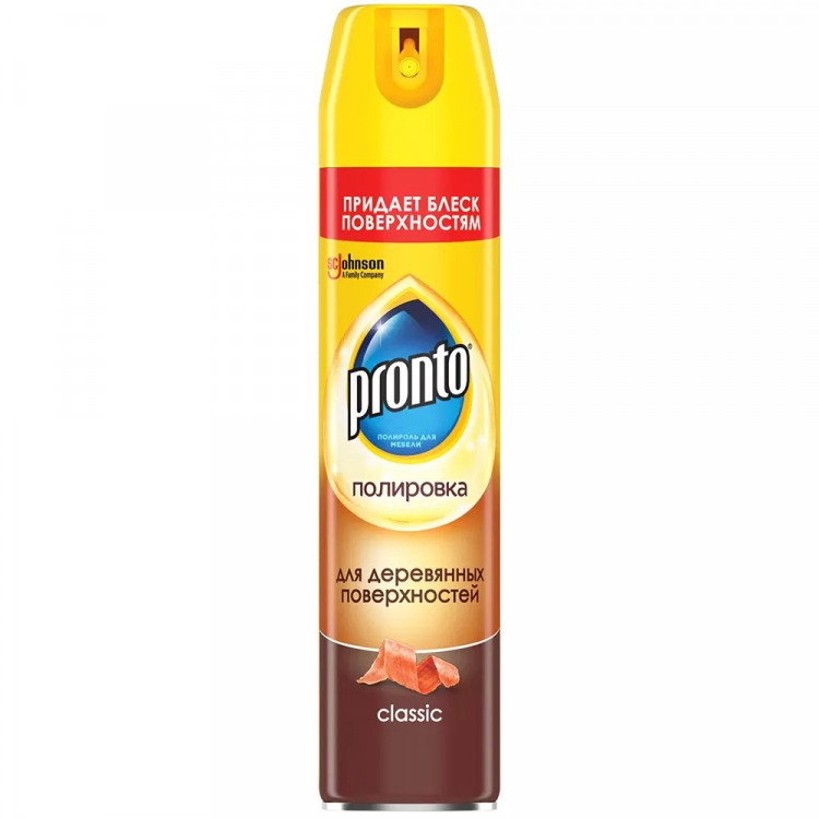 Полироль-аэрозоль Pronto 250мл Для деревянных поверхностей