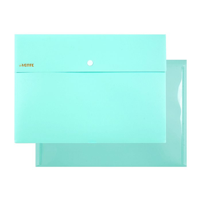 Папка-конверт на кнопке А4 (230*320) 350мкм deVENTE Pastel бирюзовый арт.3071852 (Ст.)