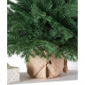 Елка настольная 90см (хвоя 100% литая, подставка пенёк+мешковина) 