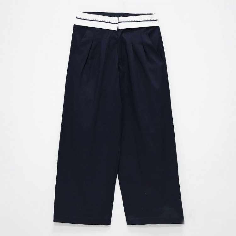 Брюки-палаццо для девочки (Gemello) артикул 99214 размер 30/122-42/158 цвет темно-синий