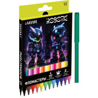 Фломастеры (deVENTE) Robotic 12 цветов вентилируемый колпачок картонная коробка арт.5081533