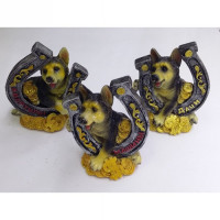 Копилка символ года Собака в подкове с пожеланием 9см арт.200-290 Копилка символ года Собака в подкове с пожеланием 9см арт.200-290