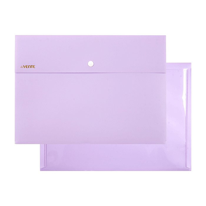 Папка-конверт на кнопке А4 (230*320) 350мкм deVENTE Pastel сиреневый арт.3071854 (Ст.)