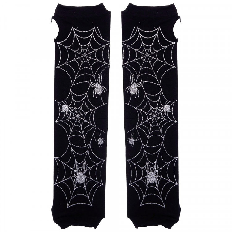 Аксессуар карнавальный "Перчатки. Колдунья" удлиненные цв.черный арт.770-0490