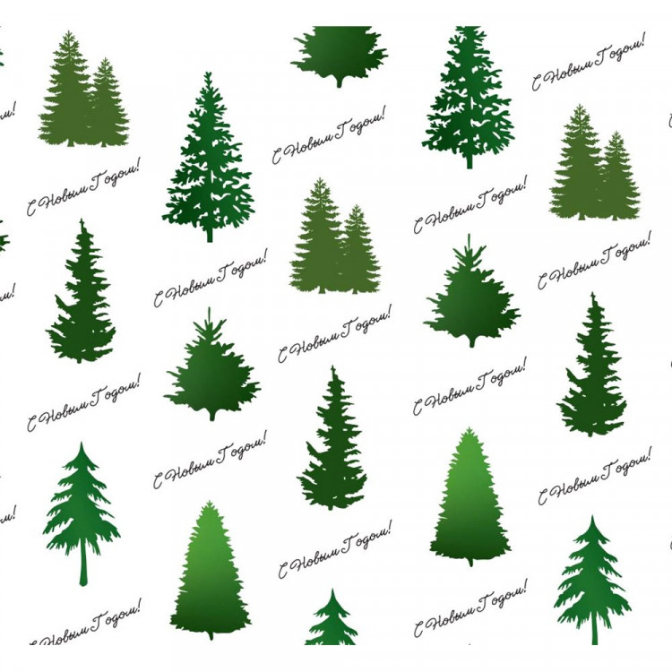 Бумага упаковочная 50*70см "Зимний лес" арт.214-419