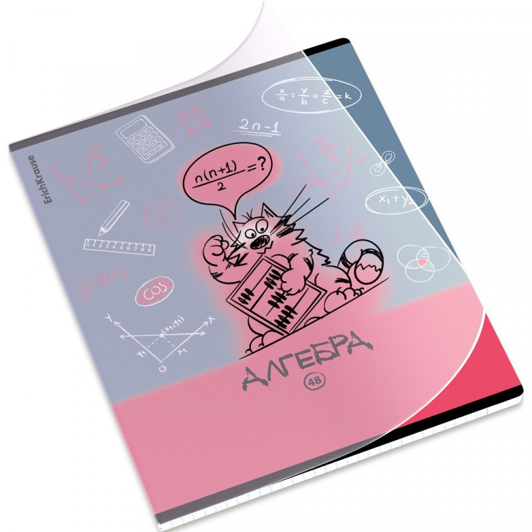 Тетрадь предметная 48 листов (ErichKrause) Котоформулы Алгебра пластиковая обложка арт.62530 Тетрадь предметная 48 листов (ErichKrause) Котоформулы Алгебра пластиковая обложка арт.62530