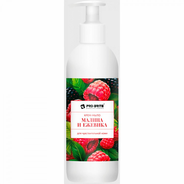 т/м жидкое 500мл дозатор Cream Soap малина и ежевика (крем) Pro-Brite арт.1612-05 (Ст.10)