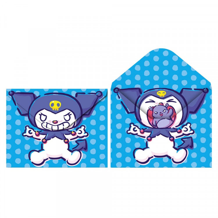 Папка-конверт на кнопке А4 (CENTRUM) 180мкм Куроми с медведем арт.75705