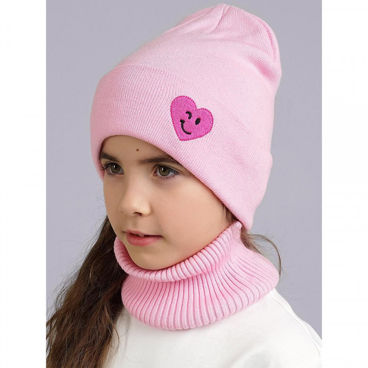 Шапка демисезонная для девочки (CLEVER) арт.544031вн размер 52-54 цвет розовый