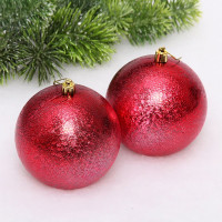 Набор шаров 10см 02шт/наб. "Мягкий блеск" цв.красный арт.652-311 Набор шаров 10см 02шт/наб. "Мягкий блеск" цв.красный арт.652-311