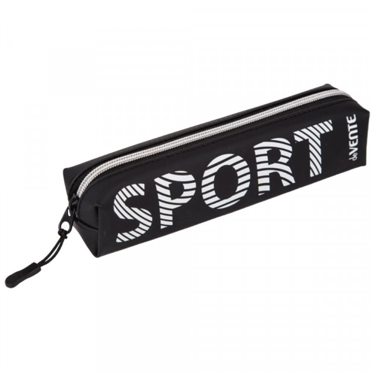 Пенал-косметичка 1 отделение силикон (deVente) Sport 200х40х40 мм черный арт.7029453