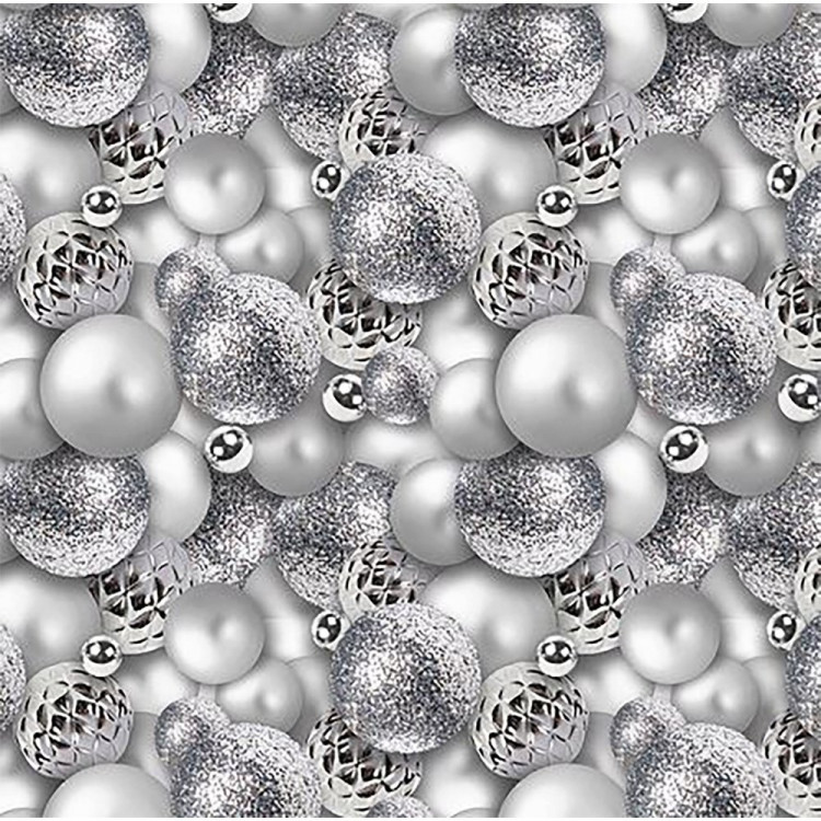 Бумага упаковочная 50*70см "Волшебные шары" цв.серебро арт.214-513 Бумага упаковочная 50*70см "Волшебные шары" цв.серебро арт.214-513