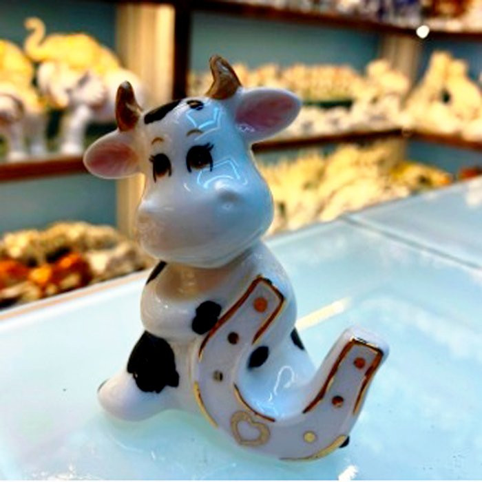 Статуэтка СГ "Бычок Фомка с подковой" 7,5*6см арт.541-295