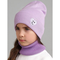 Шапка демисезонная для девочки (CLEVER) арт.544031вн размер 52-54 цвет фиолетовый