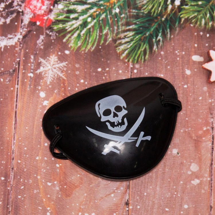 Аксессуар карнавальный "Повязка на глаз. Пират" цв.черный арт.770-0471 Аксессуар карнавальный "Повязка на глаз. Пират" цв.черный арт.770-0471