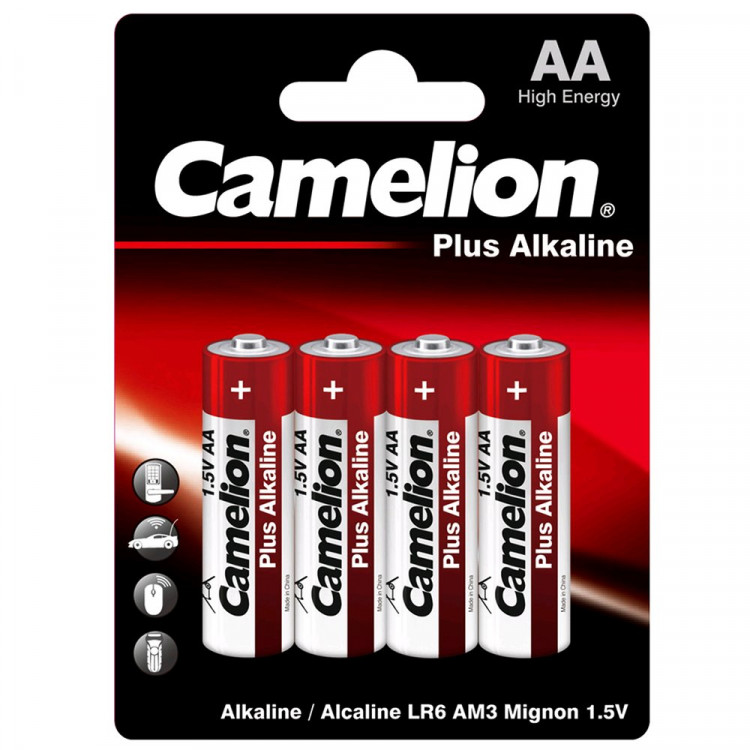Батарейки Camelion LR06 (АА) алкалиновые BL4 (цена за упаковку) (Ст.48)