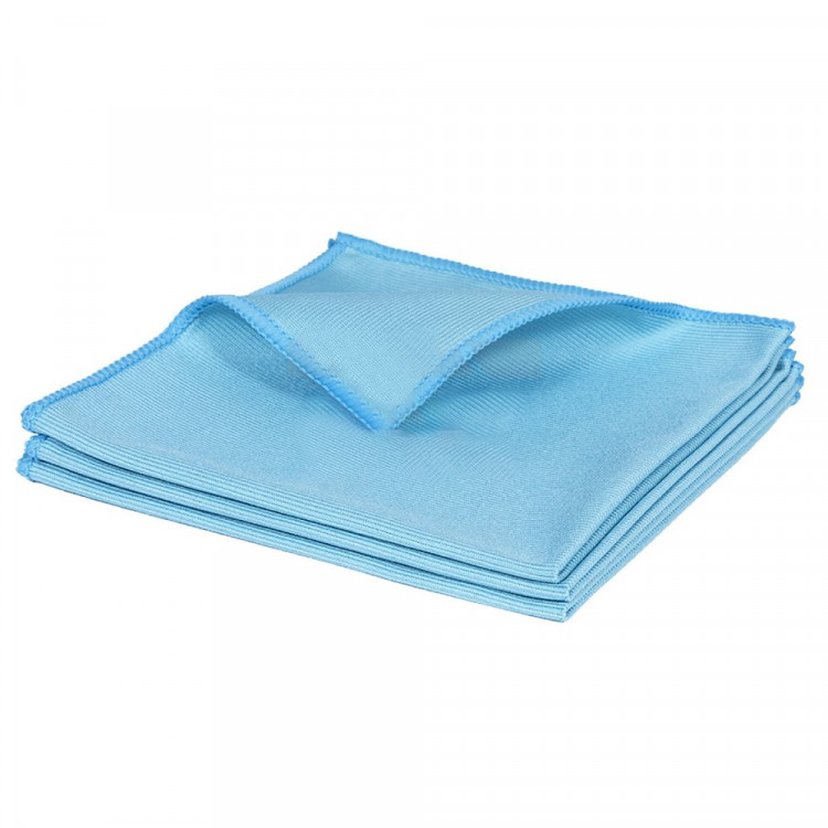 Салфетка для стекол и оптики микрофибра 30*30см 250г/м2 б/уп голубая арт.55-1318