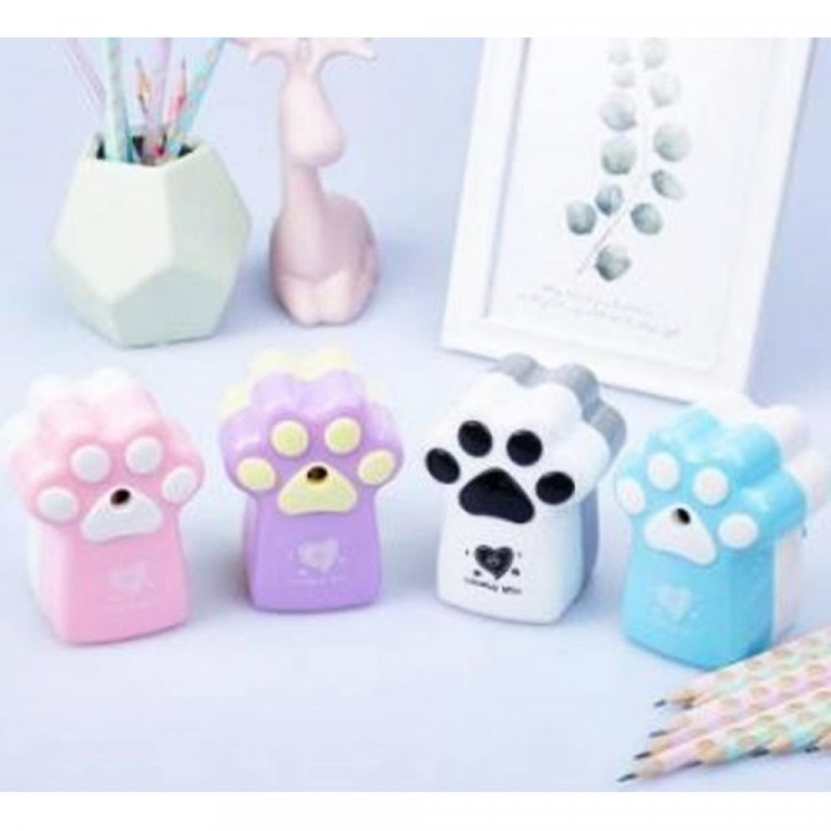 Точилка механическая (CENTRUM) пластиковая Лапки 9,5*7,3*9,9 см 1 отверстие ассортимент арт.71196