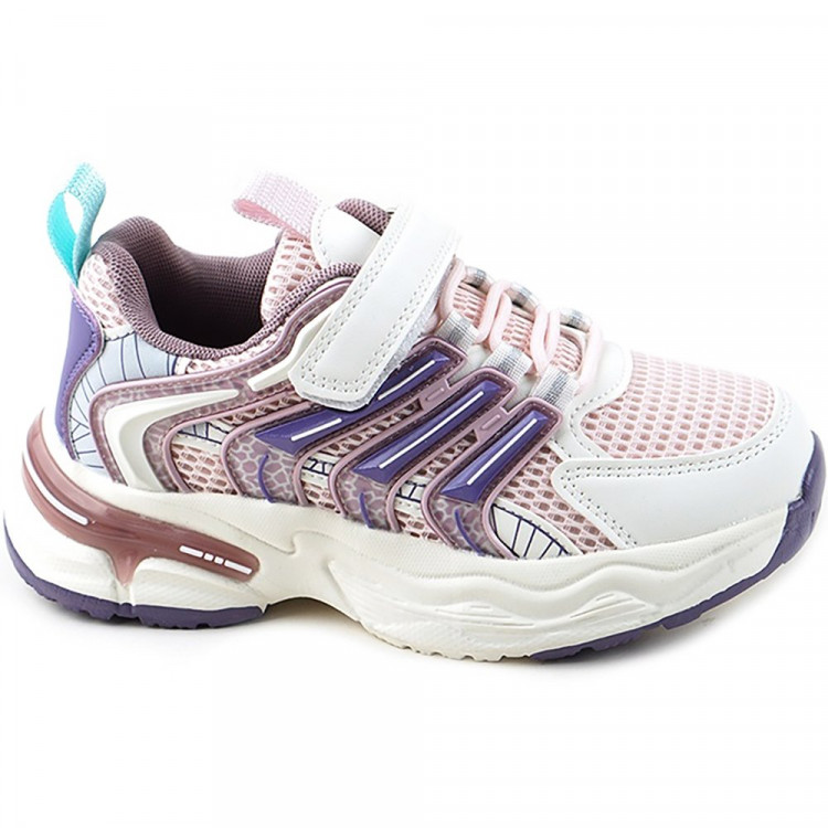 Кроссовки для девочки (B&G) цвет розовый верх-искусственная кожа подкладка-текстиль  артикул dz-2080-1H